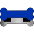 Blue Novelty Metal Bone Magnet