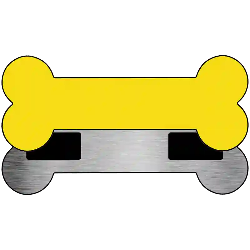 Yellow Novelty Metal Bone Magnet