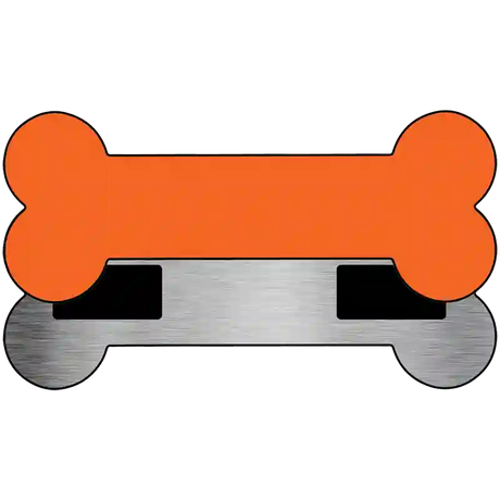 Orange Novelty Metal Bone Magnet