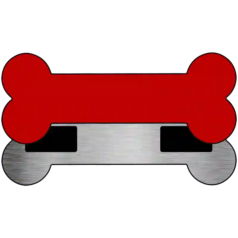 Red Novelty Metal Bone Magnet