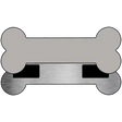 Grey Novelty Metal Bone Magnet