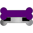 Purple Novelty Metal Bone Magnet