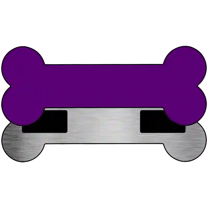 Purple Novelty Metal Bone Magnet