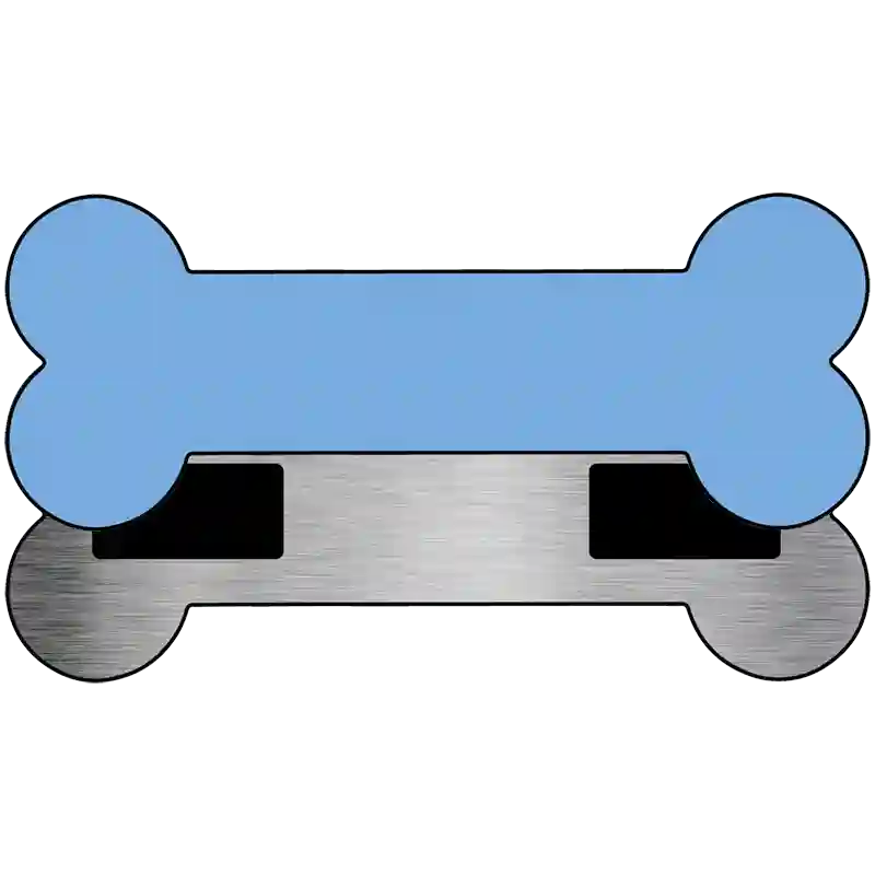 Light Blue Novelty Metal Bone Magnet