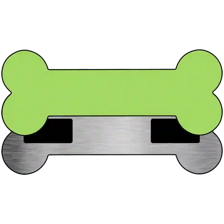 Lime Green Novelty Metal Bone Magnet