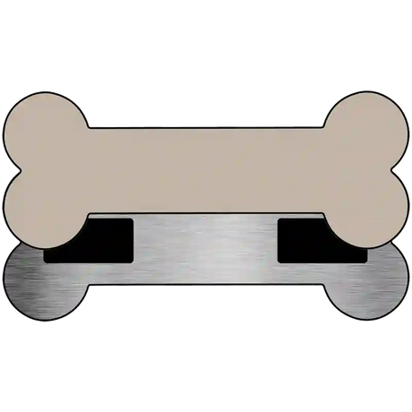 Tan Novelty Metal Bone Magnet