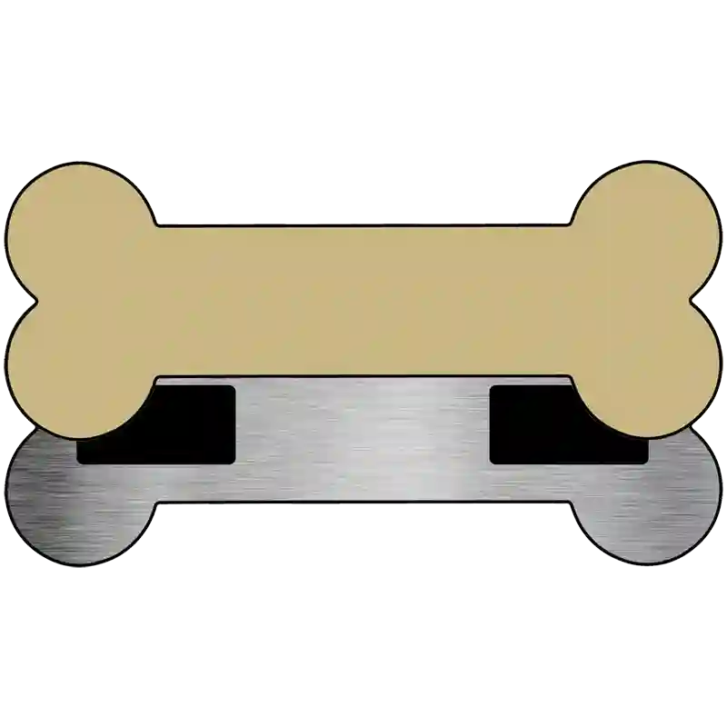 Gold Novelty Metal Bone Magnet