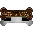 Ring Bell Win Dog Novelty Metal Bone Magnet