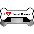 I Love Great Danes Novelty Metal Bone Magnet B-140