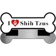 I Love Shih Tzus Novelty Metal Bone Magnet B-146