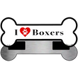 I Love Boxers Novelty Metal Bone Magnet B-148