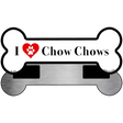 I Love Chow Chows Novelty Metal Bone Magnet B-150