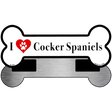 I Love Cocker Spaniels Novelty Metal Bone Magnet B-155