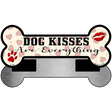 Dog Kisses Novelty Metal Bone Magnet