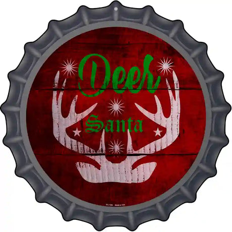 Deer Santa Novelty Metal Bottle Cap BC-1000