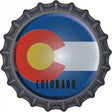 Colorado State Flag Novelty Metal Bottle Cap Sign BC-105