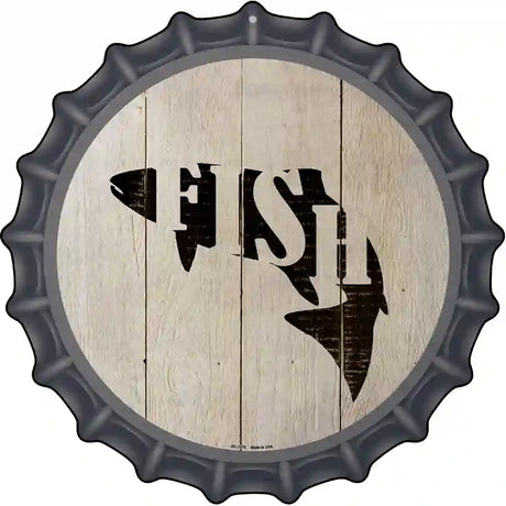 Fish Make Fish Novelty Metal Bottle Cap Sign BC-1078