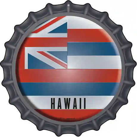 Hawaii State Flag Novelty Metal Bottle Cap Sign BC-110