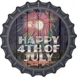 Happy 4th of July Novelty Metal Bottle Cap Sign BC-1160