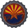 Arizona Rusty Stamped Novelty Metal Bottle Cap Sign BC-1168