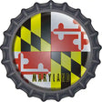 Maryland State Flag Novelty Metal Bottle Cap Sign BC-119