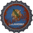 Oklahoma Rusty Stamped Novelty Metal Bottle Cap Sign BC-1201