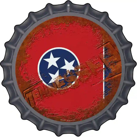 Tennessee Rusty Stamped Novelty Metal Bottle Cap Sign BC-1207