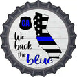 California Back The Blue Novelty Metal Bottle Cap Sign BC-1234