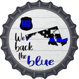 Maryland Back The Blue Novelty Metal Bottle Cap Sign BC-1249