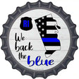 Rhode Island Back The Blue Novelty Metal Bottle Cap Sign BC-1268