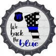 Vermont Back The Blue Novelty Metal Bottle Cap Sign BC-1274