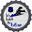 Virginia Back The Blue Novelty Metal Bottle Cap Sign BC-1275