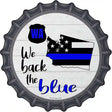 Washington Back The Blue Novelty Metal Bottle Cap Sign BC-1276