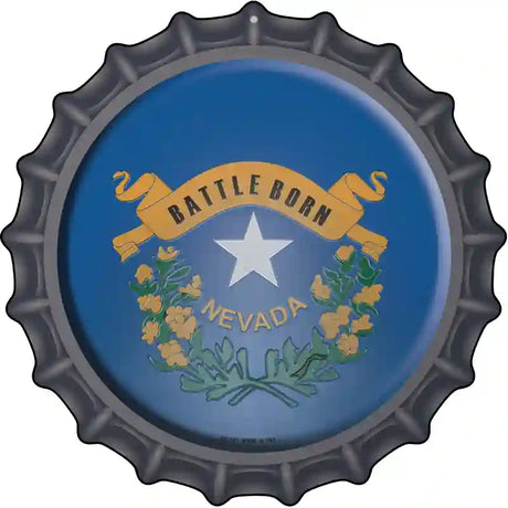 Nevada State Flag Novelty Metal Bottle Cap Sign BC-127