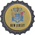 New Jersey State Flag Novelty Metal Bottle Cap Sign BC-129