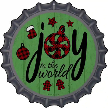 Joy To The World Novelty Metal Bottle Cap Sign BC-1353