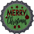 Merry Christmas Novelty Metal Bottle Cap Sign BC-1354