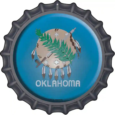 Oklahoma State Flag Novelty Metal Bottle Cap Sign BC-135