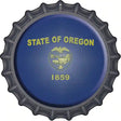 Oregon State Flag Novelty Metal Bottle Cap Sign BC-136