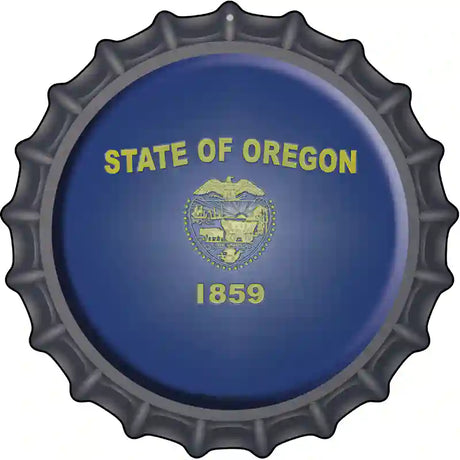 Oregon State Flag Novelty Metal Bottle Cap Sign BC-136