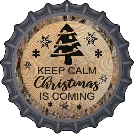 Christmas Is Coming Novelty Metal Bottle Cap Sign