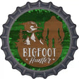 Bigfoot Hunter Shilouette Novelty Metal Bottle Cap Sign