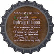 Hydrate With Beer Novelty Metal Bottle Cap Sign