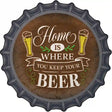 Where You Keep Your Beer Novelty Metal Bottle Cap Sign