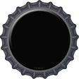 Black Novelty Metal Bottle Cap Sign BC-150