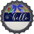 Hello Bow Novelty Metal Bottle Cap Sign