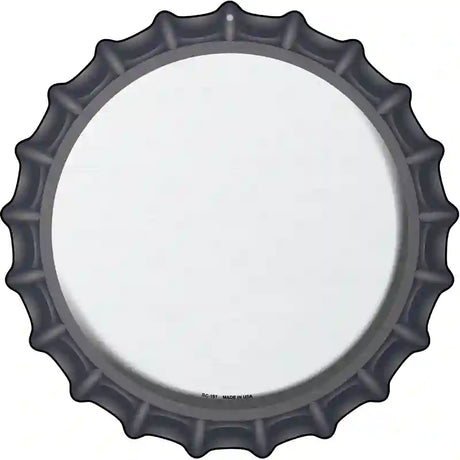 White Novelty Metal Bottle Cap Sign BC-151