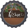 Home Bow Wreath Novelty Metal Bottle Cap Sign