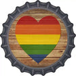 Heart Rainbow Novelty Metal Bottle Cap Sign