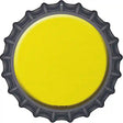 Yellow Novelty Metal Bottle Cap Sign BC-155